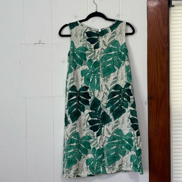 Naupaka Island Designs Hawaiian Palm Leaf Tank Dress Size 10 - Picture 4 of 4